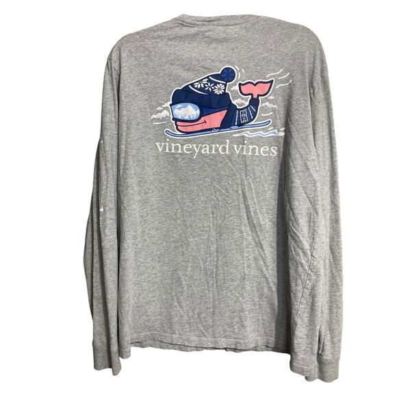 Vineyard Vines Other - VINEYARD VINES gray long sleeve T-shirt with snow ski whale - Medium